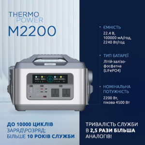 Thermo Power M2200 потужна зарядна станція, альтернативне джереложивлення